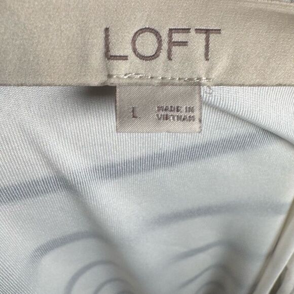 Loft black and white color block striped dress size large - Picture 6 of 8